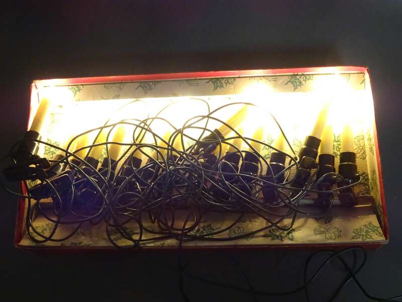 Alte Lichterkette 16er Weihnachtsbaum Beleuchtung Christbaumkette 