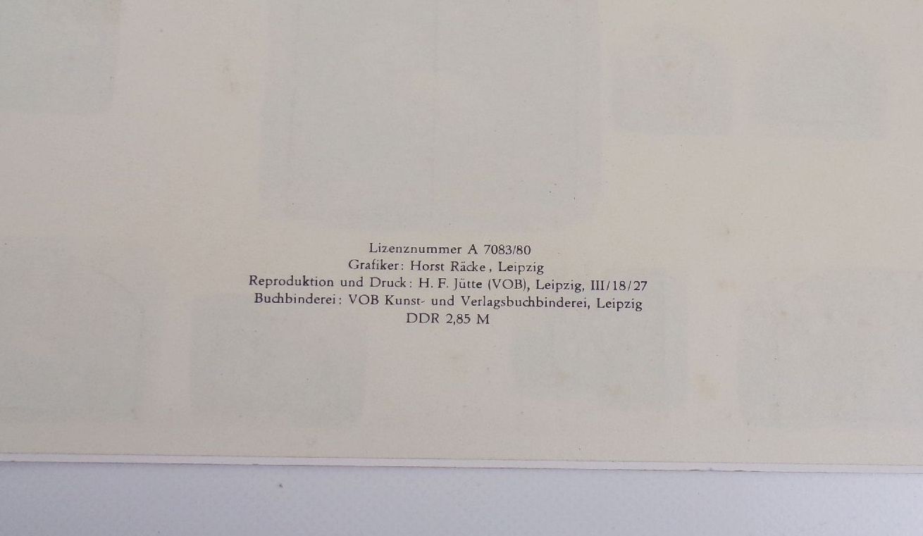 Alter Adventskalender Heilige drei Könige vor Stall Krippe Horst Räcke Leipzig 1980