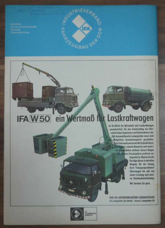 DDR Heft KFT August 1967 Trabant Instnadsetzungshinweise Fahrbericht Tatran S 125
