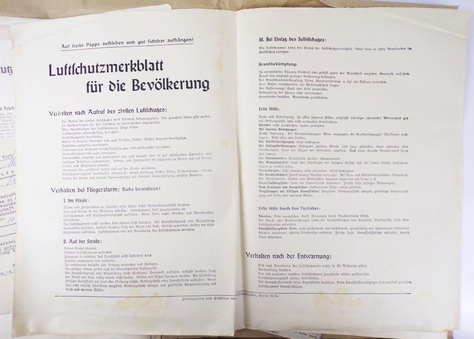 Luftschutz 2 Wk Dokumente Flugblätter Phosphorbomben Kaufbeuren Luftschutz 2 Wk Dokumente Flugblätter Phosphorbomben Kaufbeuren