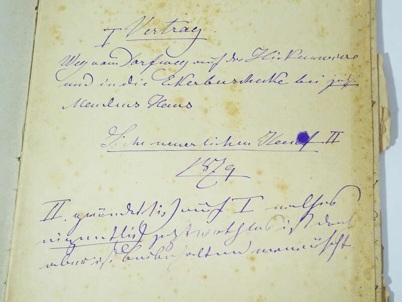 Akte Major Hannibal von Lüttichau Schloss Bärenstein Kaufvertrag 1879