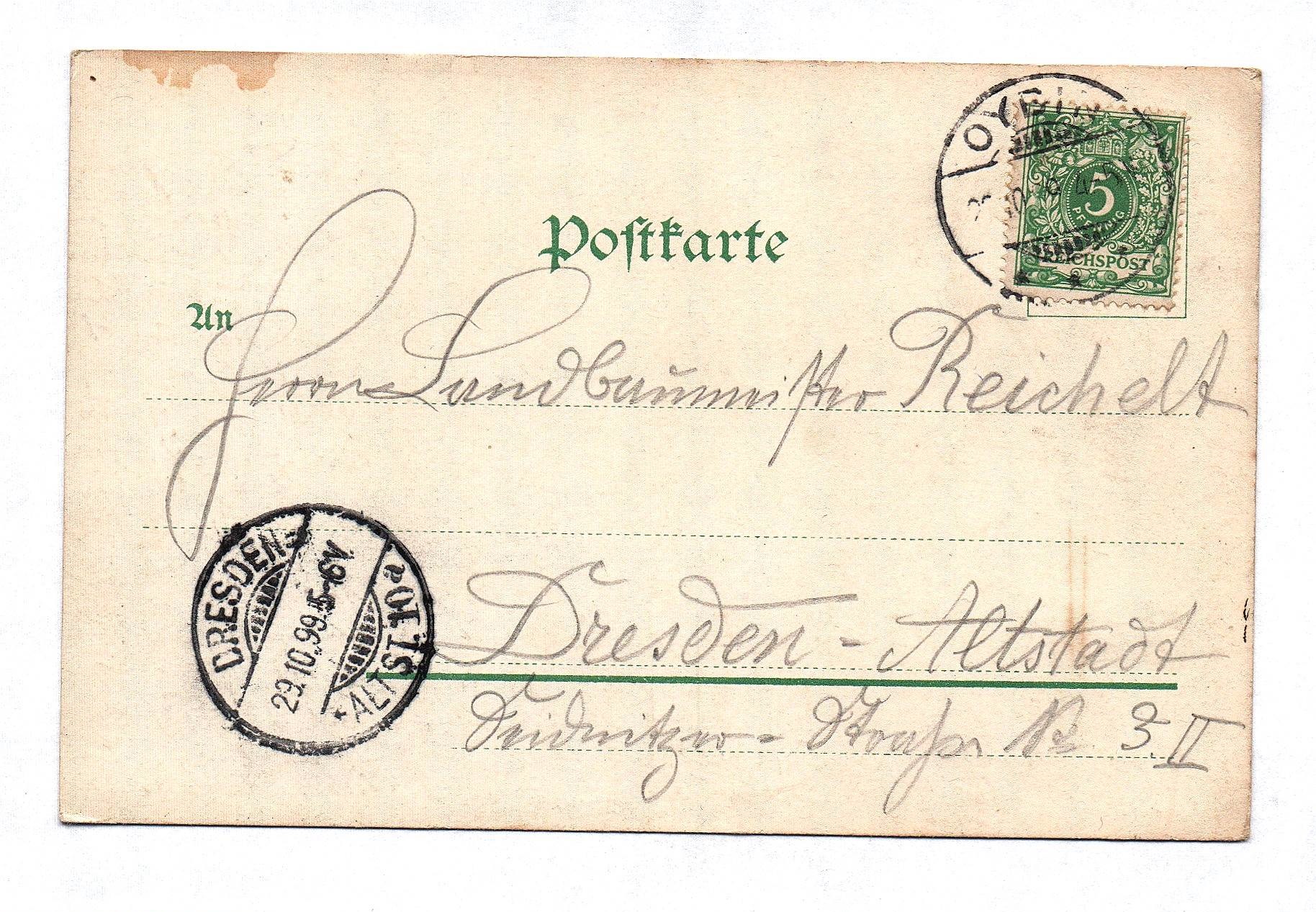 Ak Oybin vom Schuppenberge Postkarte 1899