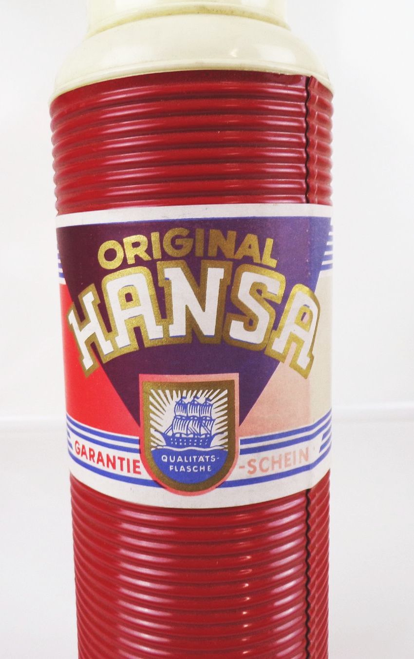Alte Thermoskanne Original Hansa DDR Hartglas 50er 60 er Retro