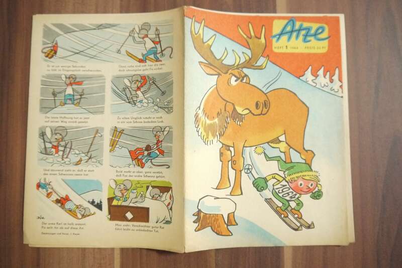 Atze 1964 Heft 1 DDR Comic Auf Nansens Spuren