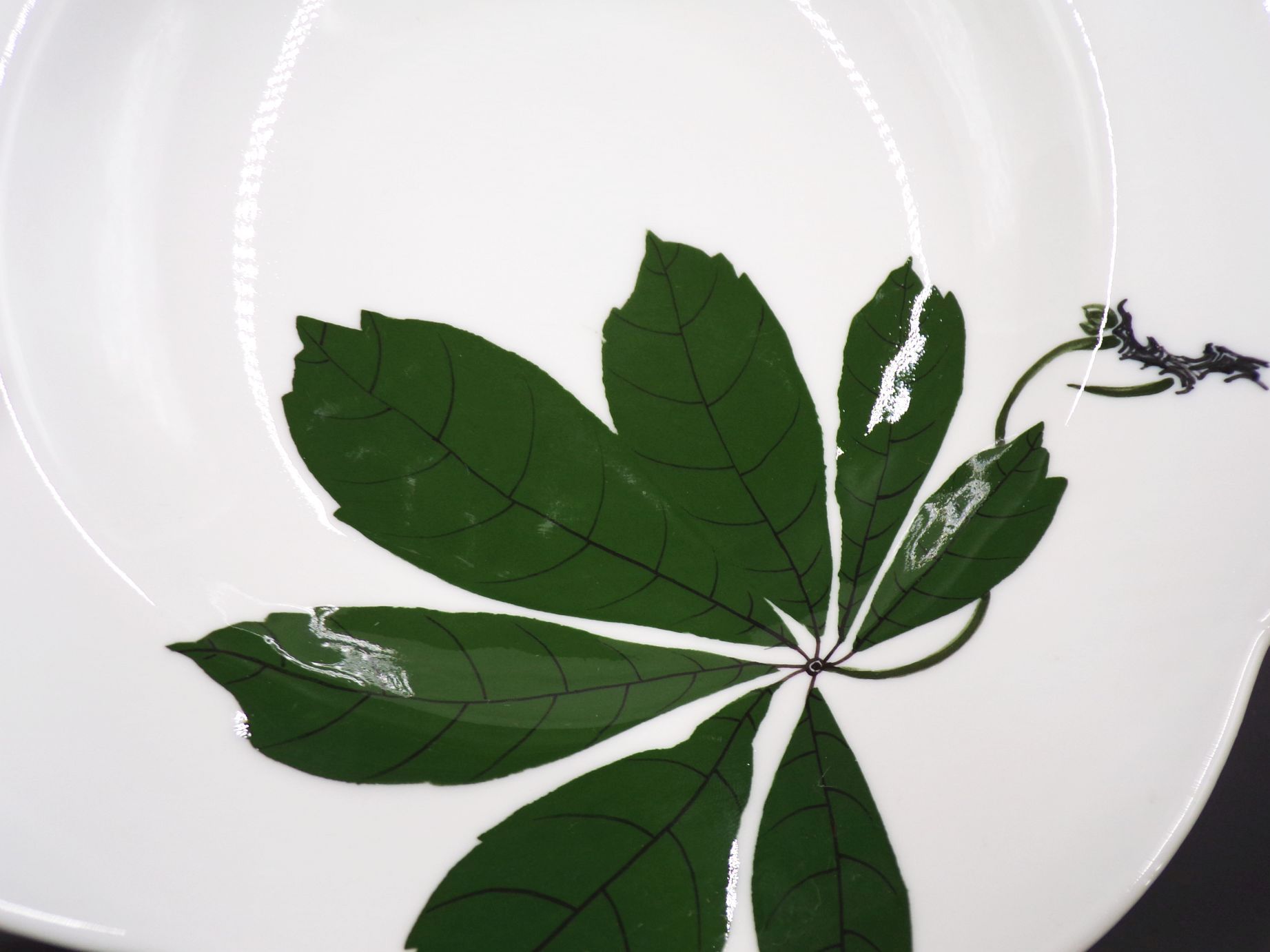 Meissen Suppenteller 2 Wahl Dekor Kastanie Laub 2 Stück 