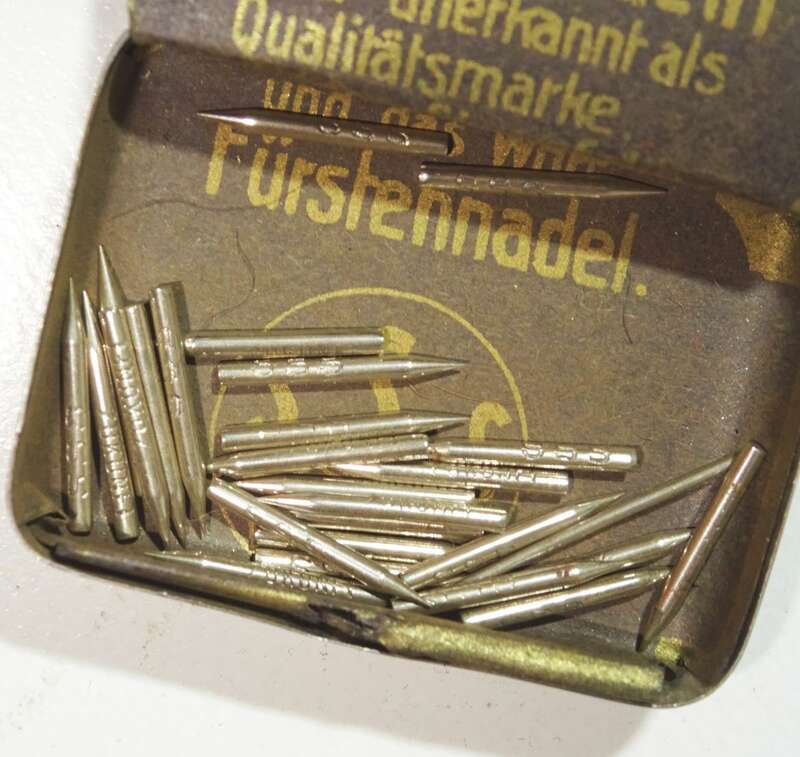 Nadeldose Fürsten Zukunft Nadeln sehr laut 1920er Blechdose