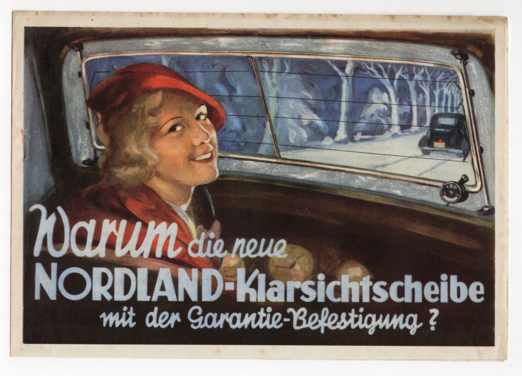 Prospekt Nordland Klarsichtscheibe Automobil Reklame Sammler