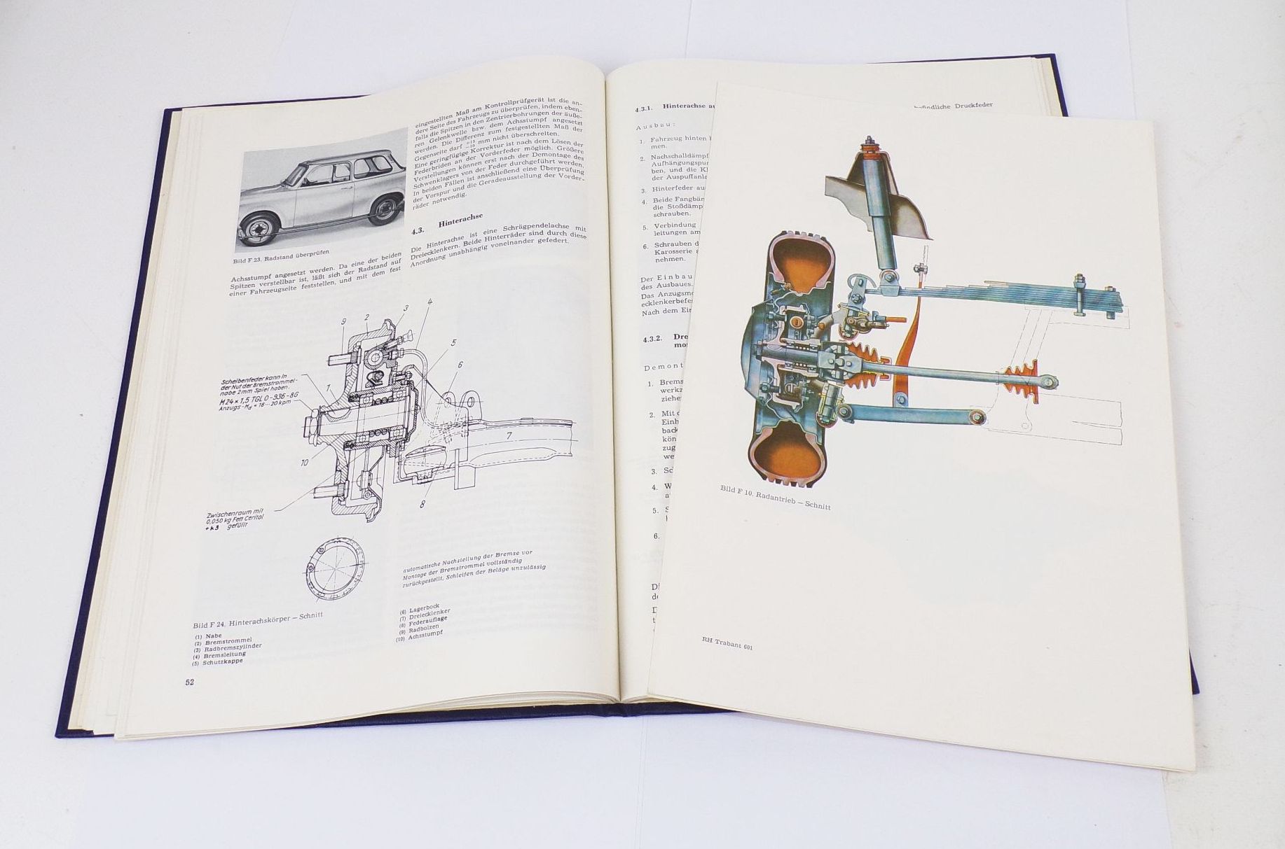 Trabant 601 Reparaturhandbuch DDR 1976 mit Farbtafeln