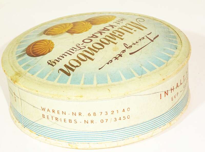 Tangetta Milchbonbon Kakao Füllung Pappdose Reklame Sammler 