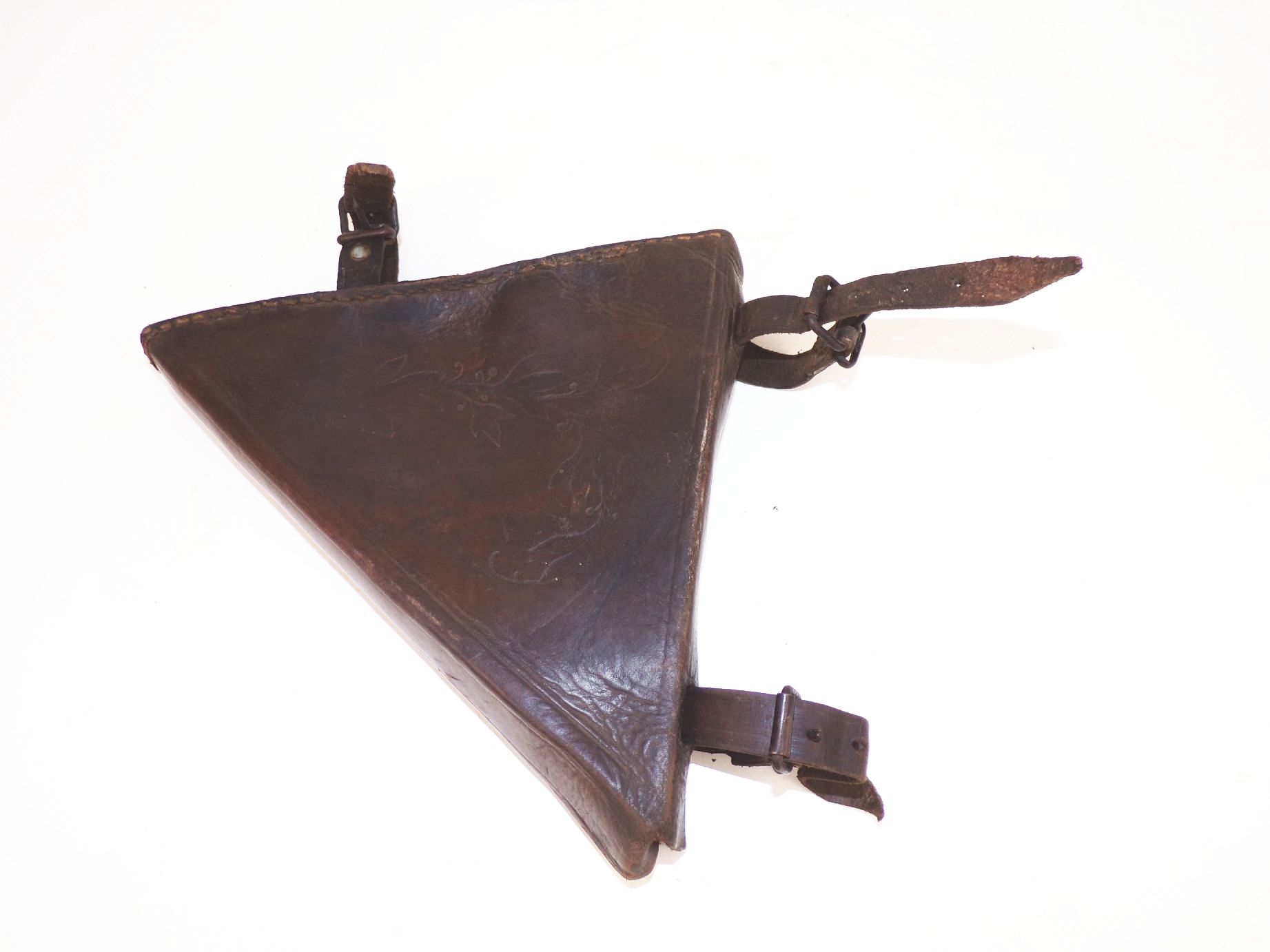 Alte Herkules Fahrradtasche Leder Oldtimer Fahrrad Werkzeugtasche Dreieck