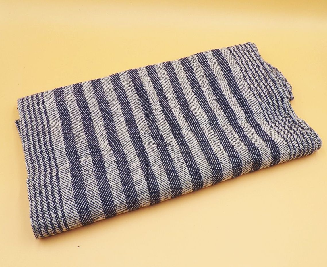 Altes Grubentuch Meterware blau weiß XL 47 x 310 cm Landhaus Look 