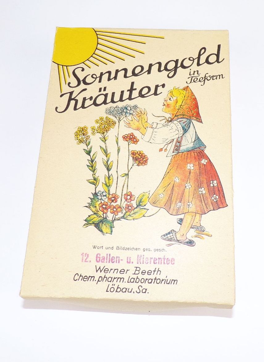 Alte Packung Sonnengold Kräuter Tee Beeth Löbau Reklame Sammler Alte Packung Sonnengold Kräuter Tee Beeth Löbau Reklame Sammler