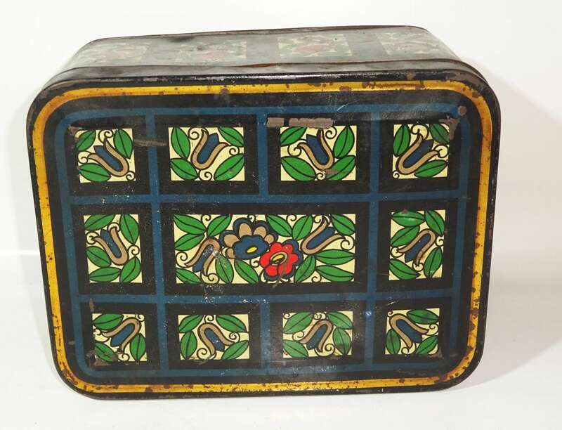 Alte Art Deco Blechdose Behälter Vorratsdose Laden Deko Box Sammler 1930er 