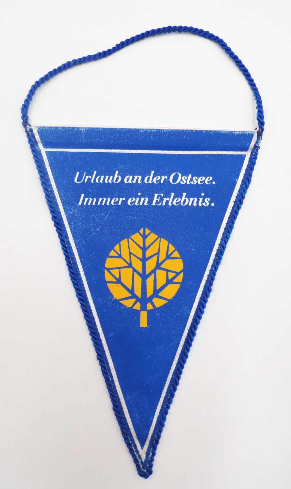 DDR Wimpel FDGB Bezirksvorstand Rostock Abteilung Feriendienst Ostsee