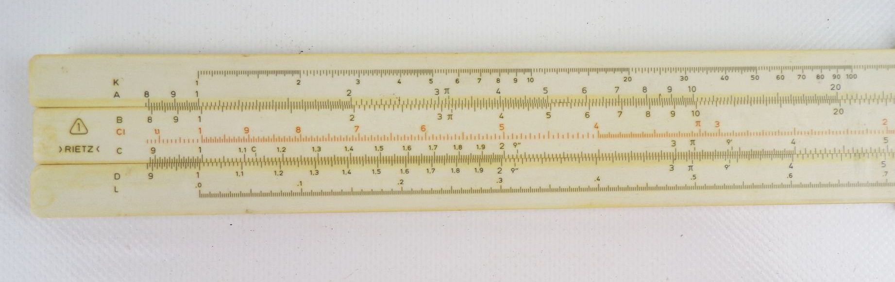 Meissner Rietz Rechenschieber Etui Anleitung 1969 DDR
