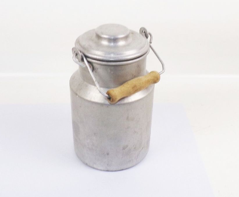 Vintage Milchkanne 2 Liter Alu Deko Garten Pflanzgefäß 