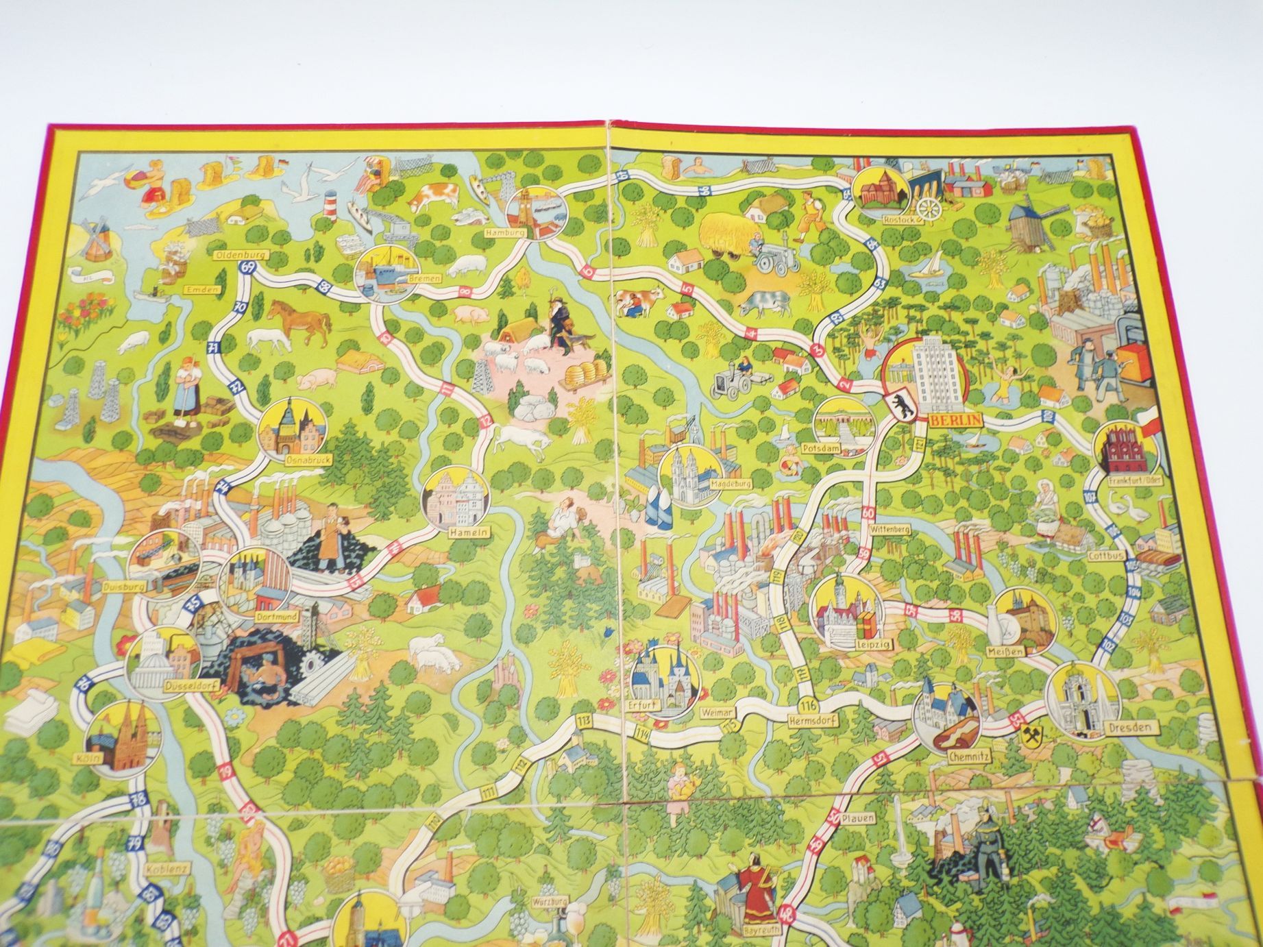 Gute Fahrt durch unser deutsches Vaterland Brettspiel Kratzsch Spiele 1950 er 