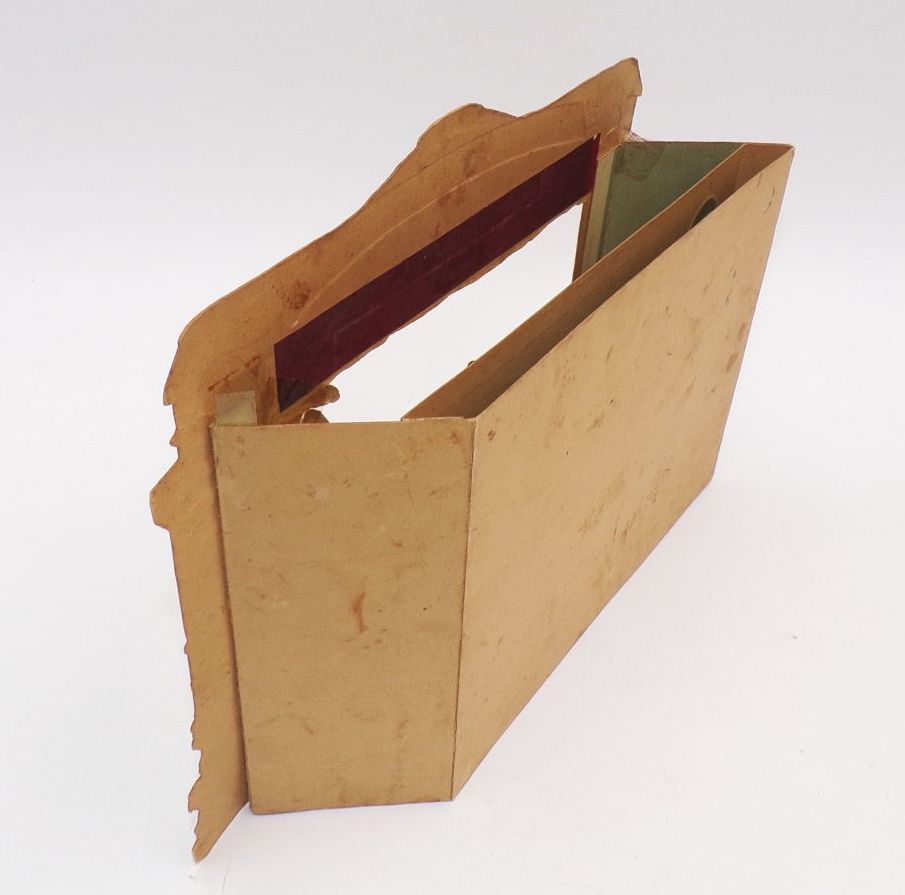 Alte Weihnachtskrippe Antik Aufstellkrippe aus Papier 3 D Weihnachtsschmuck 
