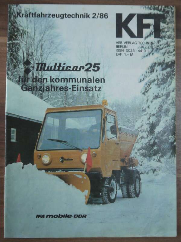 Kraftfahrzeugtechnik Heft Februar 1986 KFT Multicar 25 VEB Verlag DDR Zeitschrift