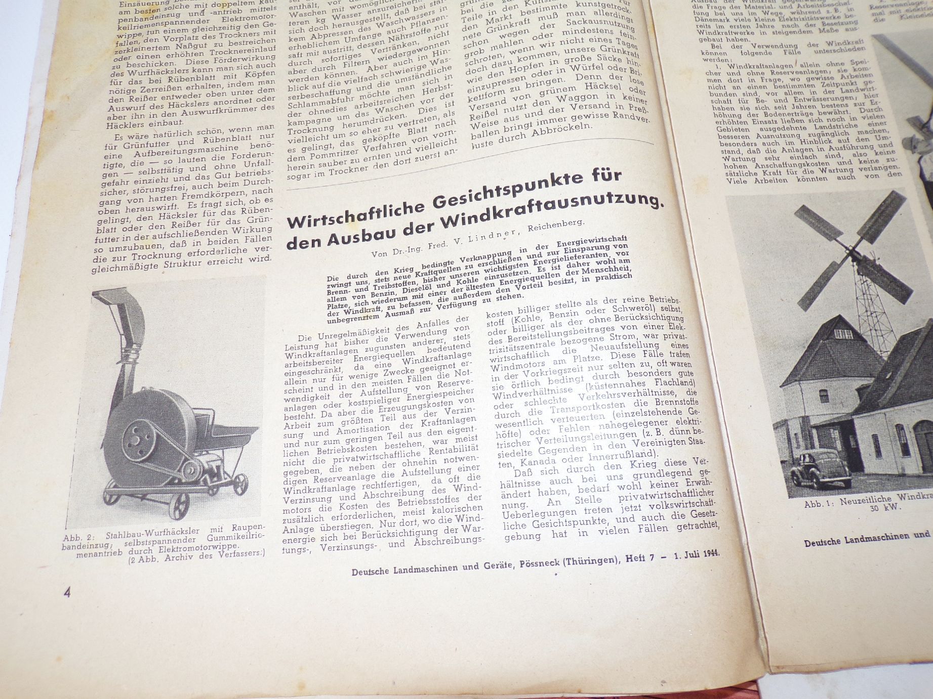 Lot Landwirtschaft Prospekte Zeitschriften 1940 er Pössneck Raussendorf 
