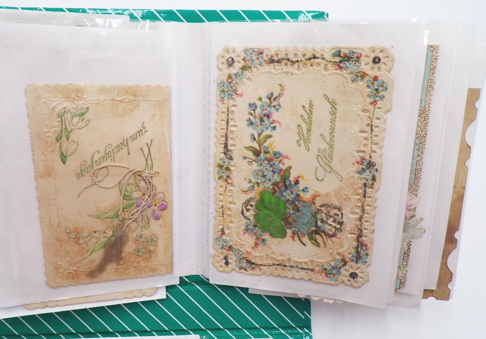 Schmuckpapier Sammlung Kulissenkarten Papierkunst Antik Karten um 1900 Schmuckpapier Sammlung Kulissenkarten Papierkunst Antik Karten um 1900