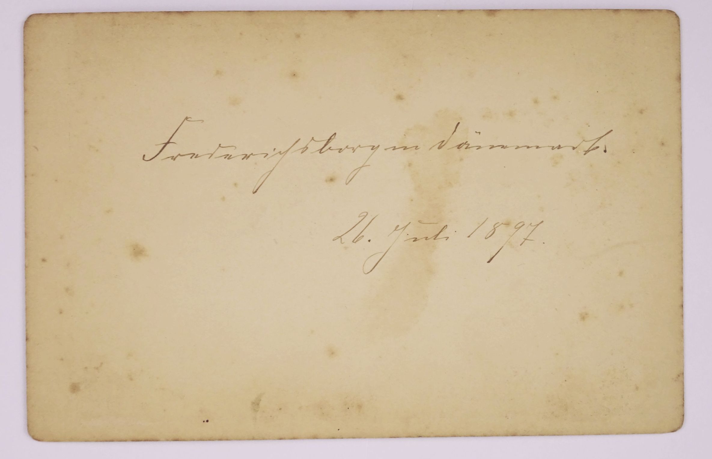 Kabinettfoto Schloss Frederiksborg Dänemark 1897 