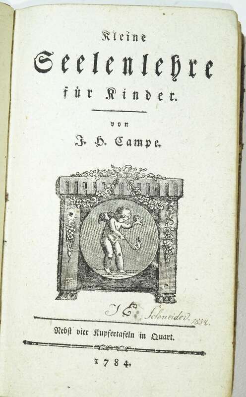 Kleine Seelenlehre für Kinder von Campe 1784 Kupfer