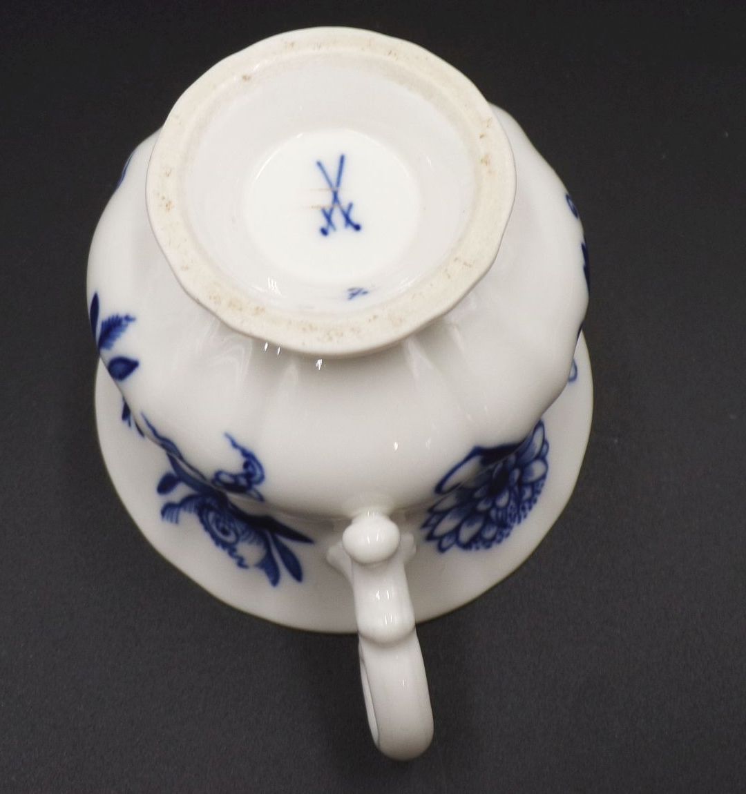 Alte Meissen Tasse mit Untertasse Zwiebelmuster 2 Wahl Form