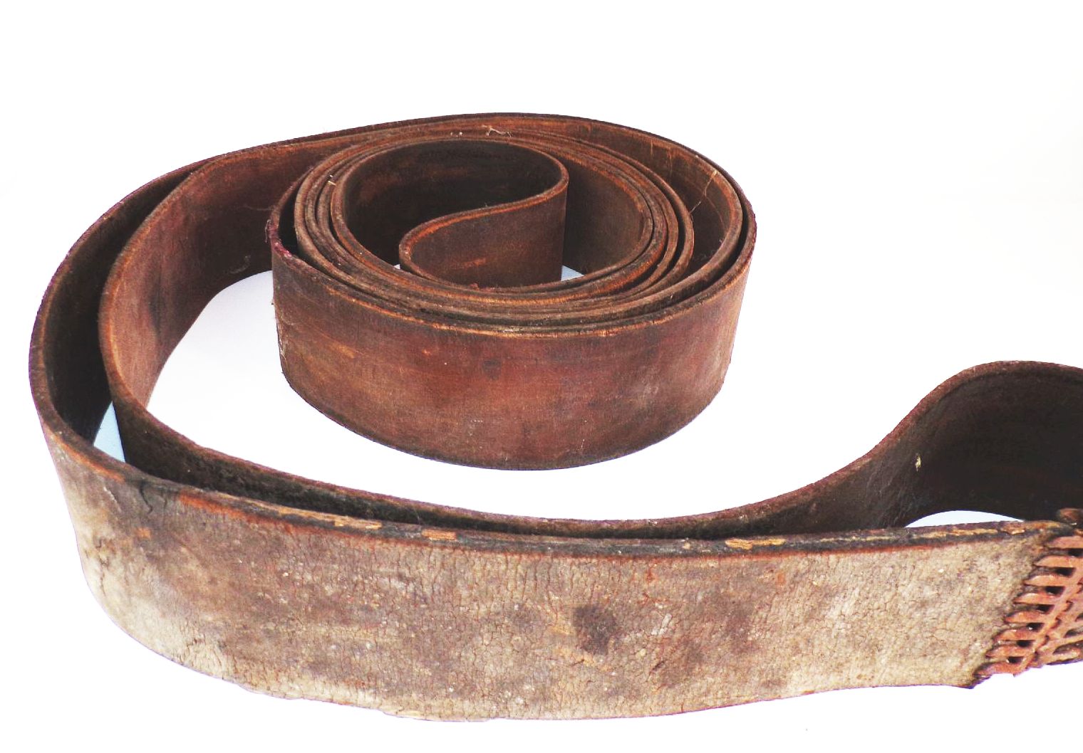 Alter Transmissionsriemen Lederriemen Antriebsriemen Schlaufe 250 cm Alter Transmissionsriemen Lederriemen Antriebsriemen Schlaufe 250 cm