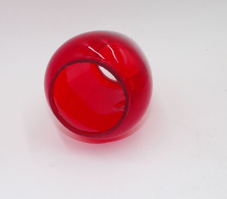 Altes Feuerhand Lampenglas Rot Ersatzglas 