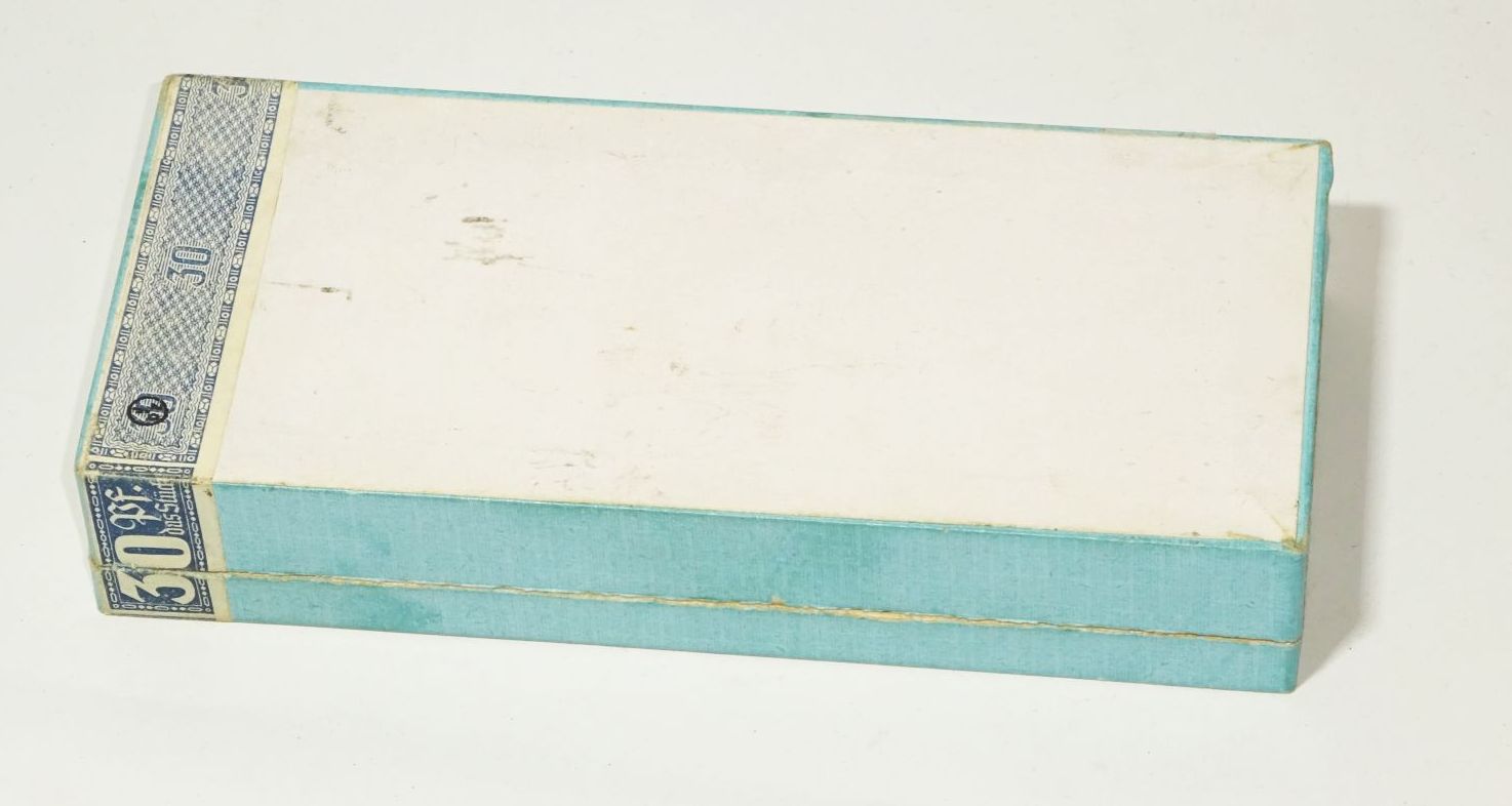 Pteo Zigarettendose Pappschachtel Jasmatzi Dresden um 1910 