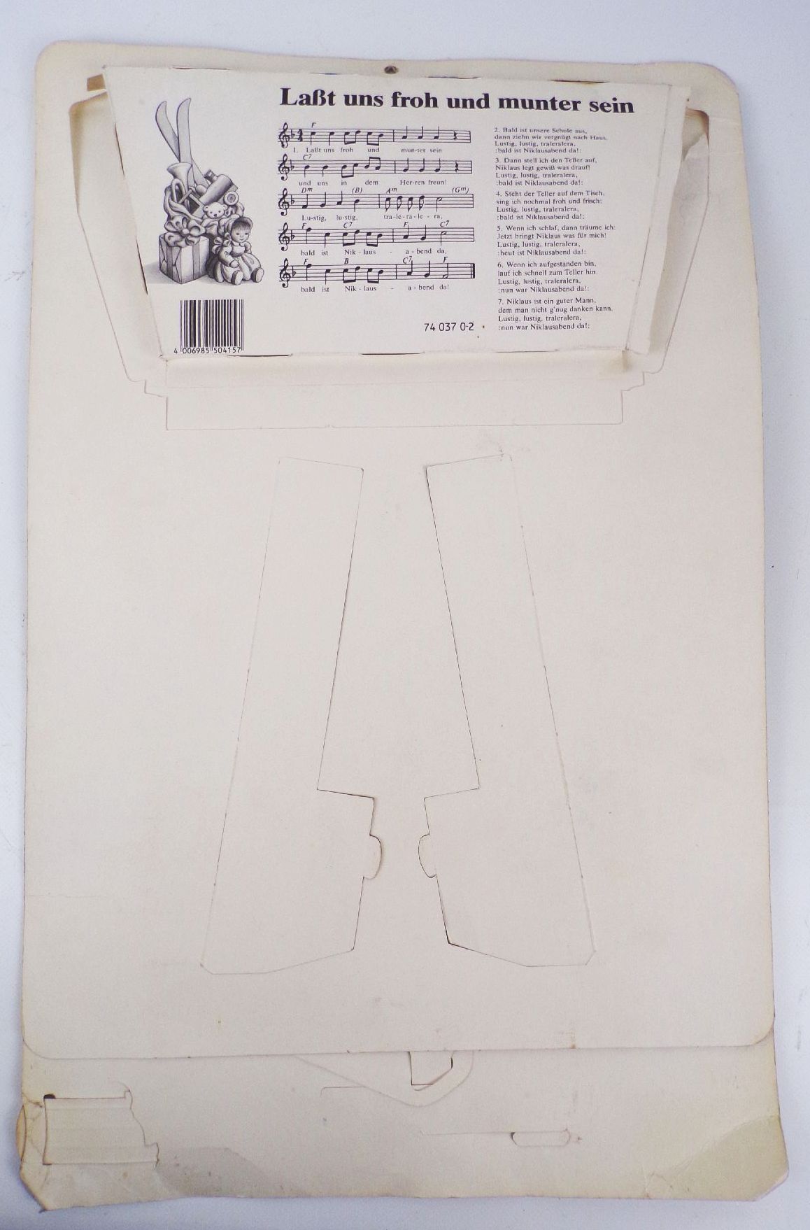 Alter Pea Adventskalender Windmühle 3 D Kinder Weihnachtsmann