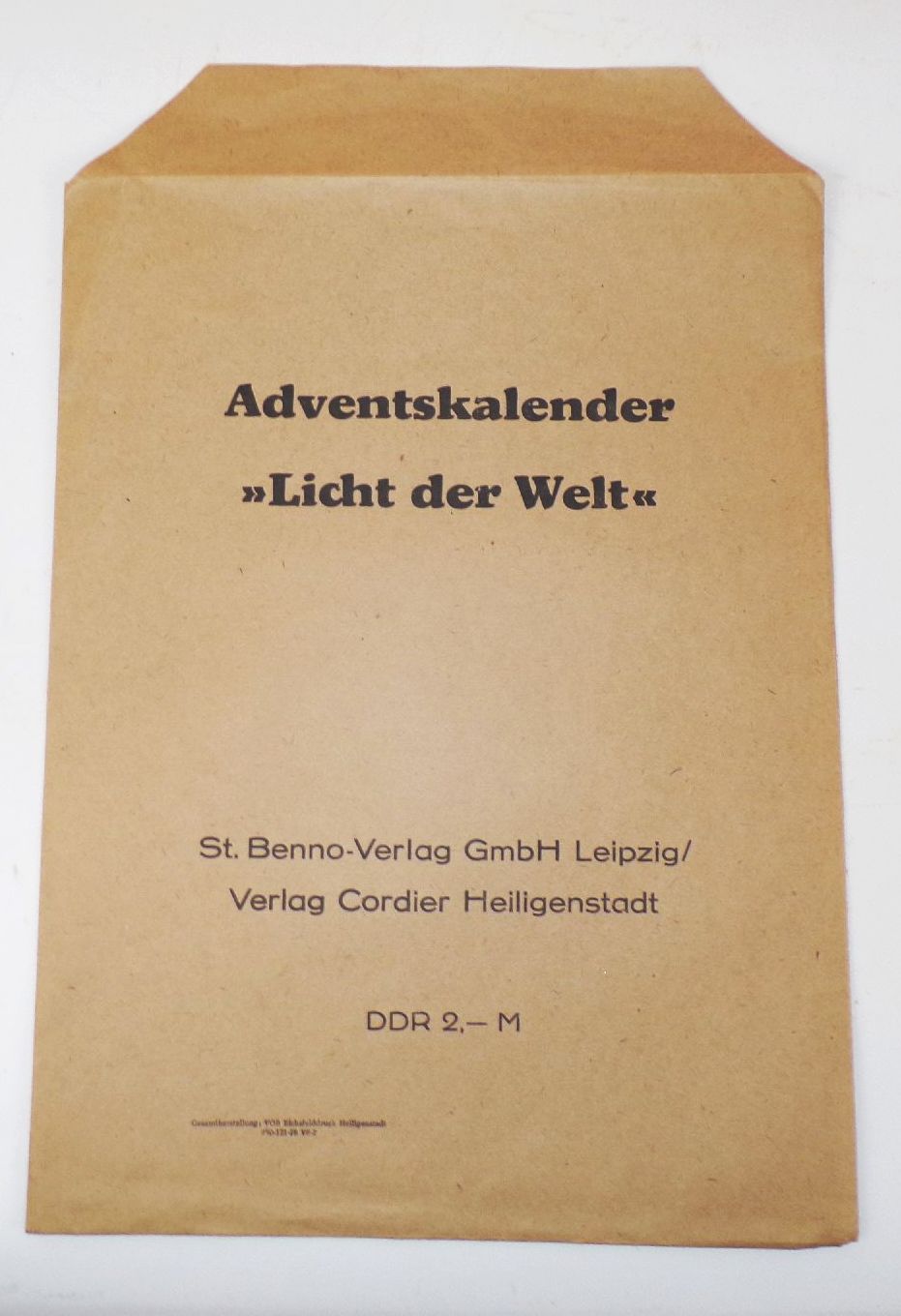 Alter Adventskalender St Benno Verlag Leipzig Bastelbögen 1978 DDR 