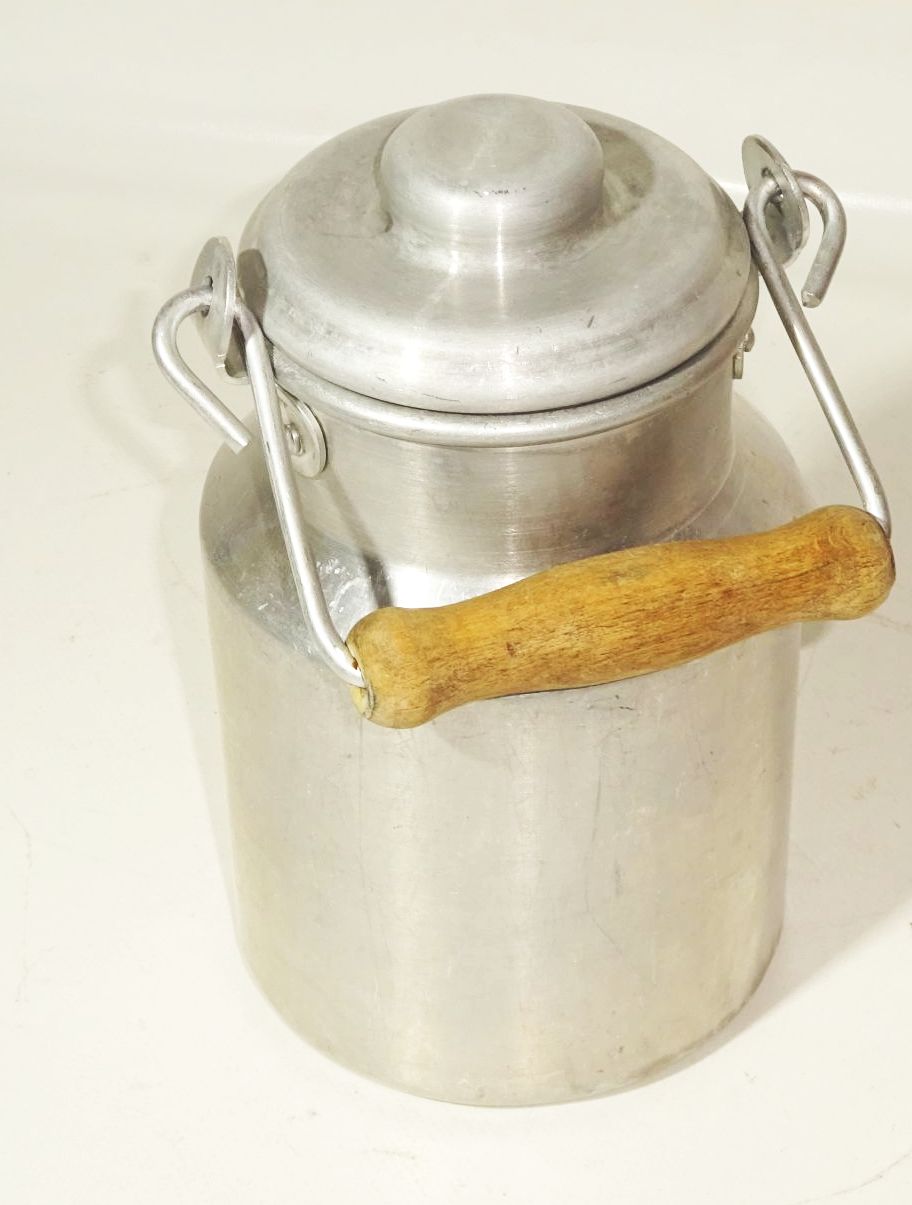 Alte Alu Milchkanne 1 Liter Pfanzgefäß Deko Gartendeko 