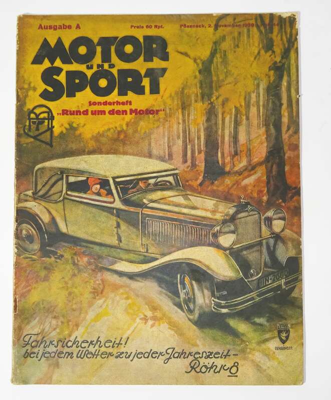 Motor und Sport Heft Heft 44 1930 Volkswagen Londoner Wagenschau Speedoil 