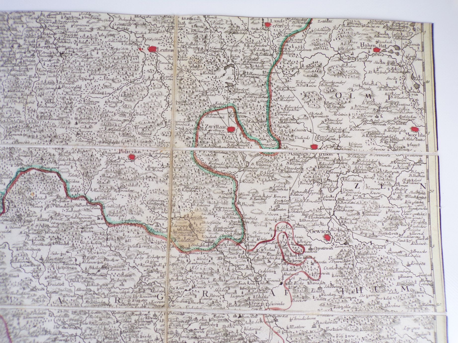 Le Royaume De Boheme 7 Kupferstich Landkarten um 1760 Böhmen