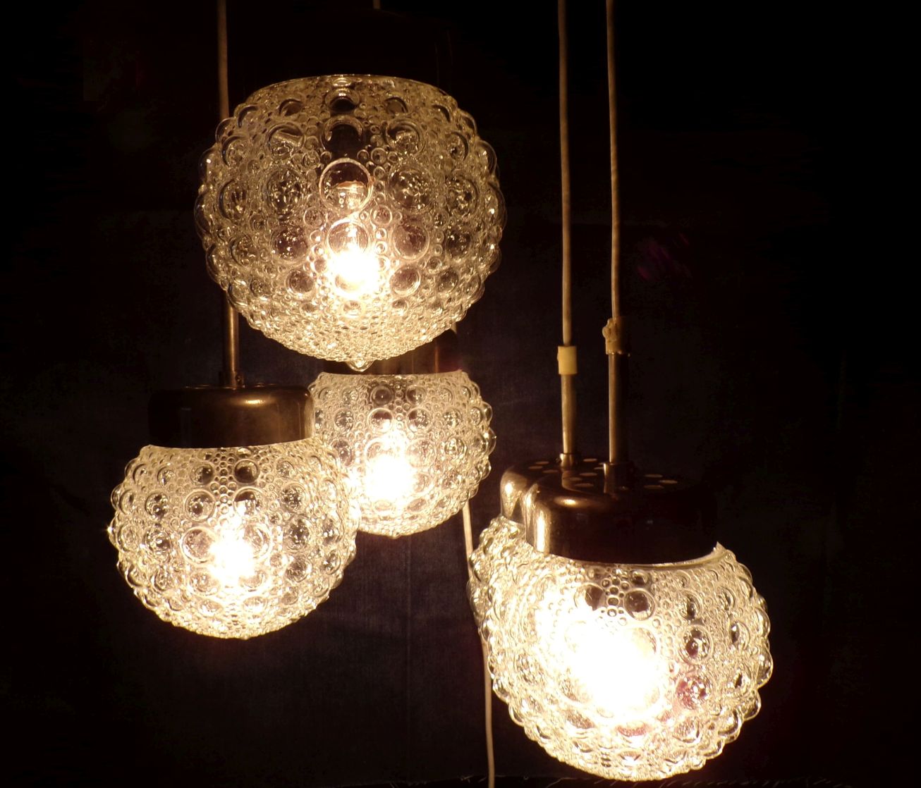 Kaskadenlampe Bubble Glas E27 Deckenleuchte 5er Pendelleuchte Kaskadenlampe Bubble Glas E27 Deckenleuchte 5er Pendelleuchte