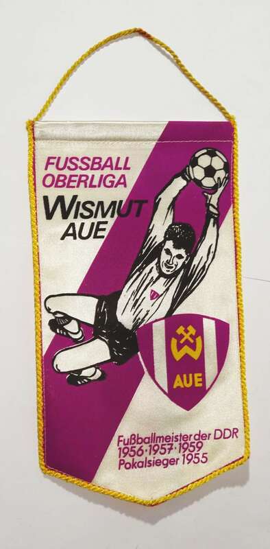 DDR Wimpel Wismut Aue Fussballmeister 