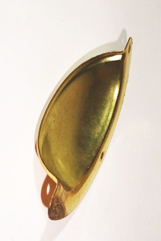 Schalengriff Schalengriff Messingfarben Möbelbeschlag Schubladengriff DDR vintage