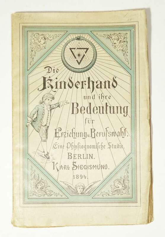 Die Kinderhand und ihre Bedeutung Karl Siegismund 1894  Handflächenkunde