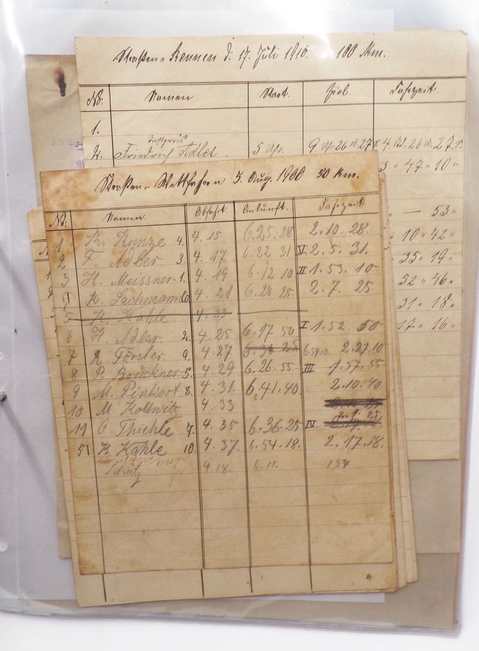 Ordner Dokumente Görlitz Schlauroth Radfahrerverein um 1900