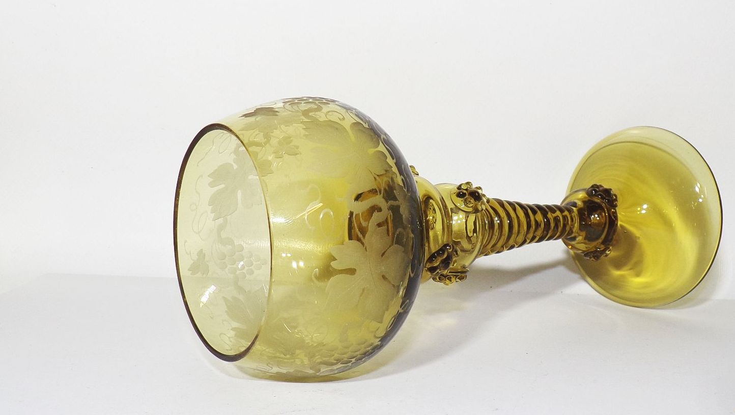 6 alte schöne Weingläser Lauscha Weinglas 