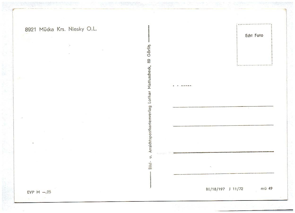 Ak Mücka Kreis Niesky OL Echtfoto DDR Ak Mücka Kreis Niesky OL Echtfoto DDR