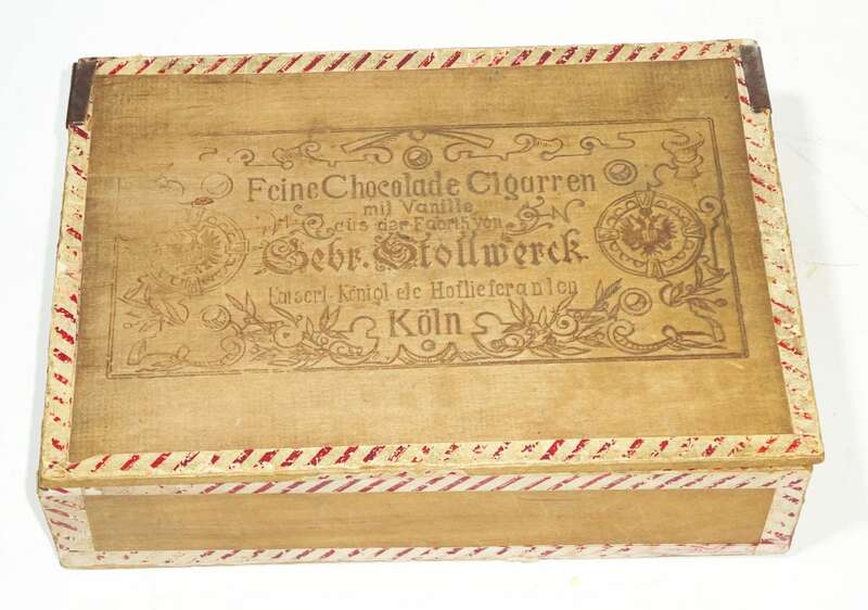 Stollwerck Zigarrenkiste feine Chocoladen Zigarren Schokolade Köln um 1910