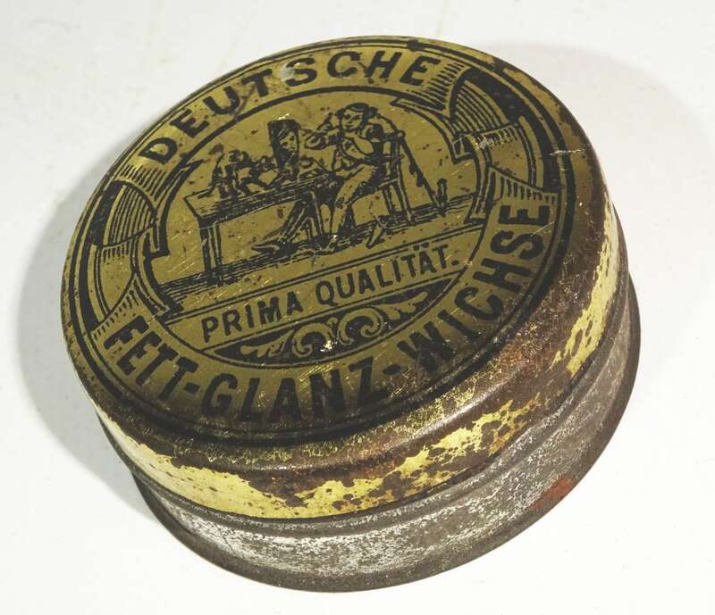 Alte Blechdose Deutsche Fett Glanz Wichse um 1910 