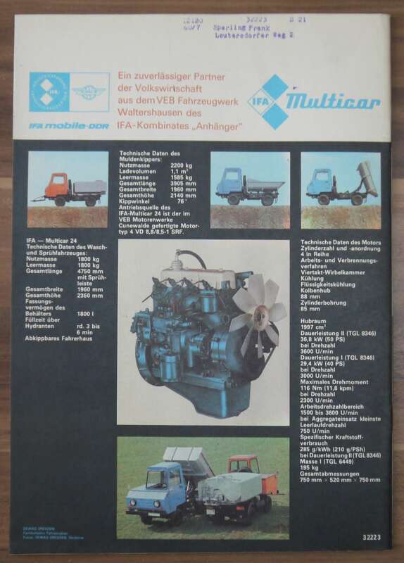 Neuheiten am Multicar 24 Juni 1977 KFTLangstreckenbeurteilung Simson S 50