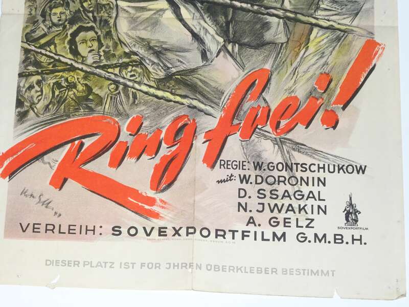Filmplakat Sovexportfilm Ring frei Boxer Boxen Dekorativ 