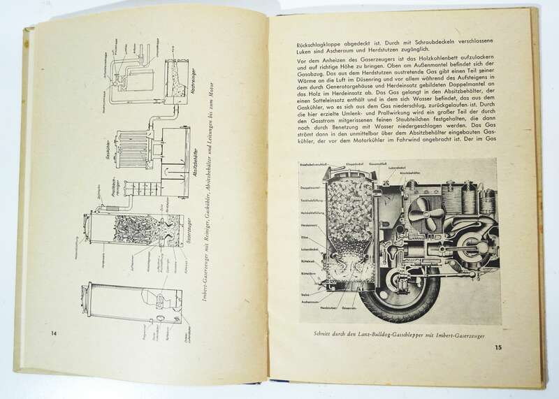 Gas Schlepper für Landwirtschaft Forstwirtschaft Flücht 1943 Traktor Bulldog