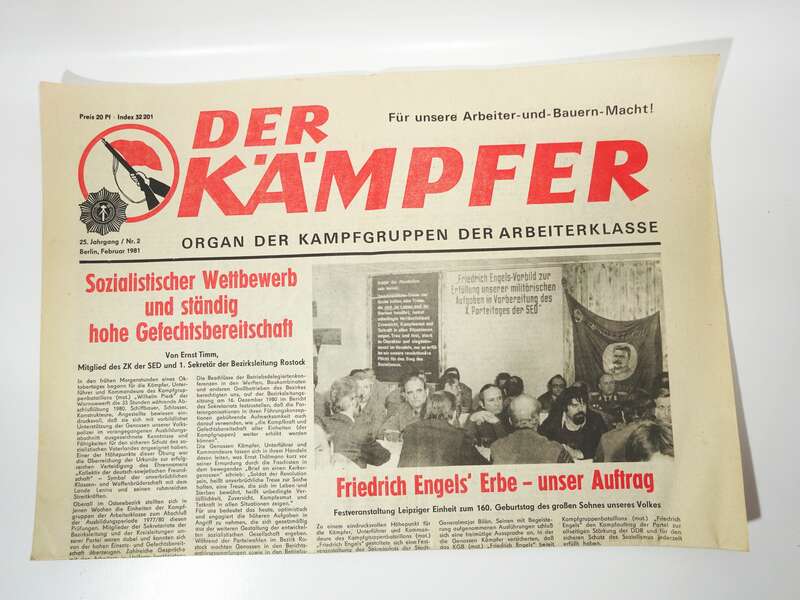Der Kämpfer Nr 2 1981 Organ der Kampfgruppen DDR NVA MdI Zeitung 
