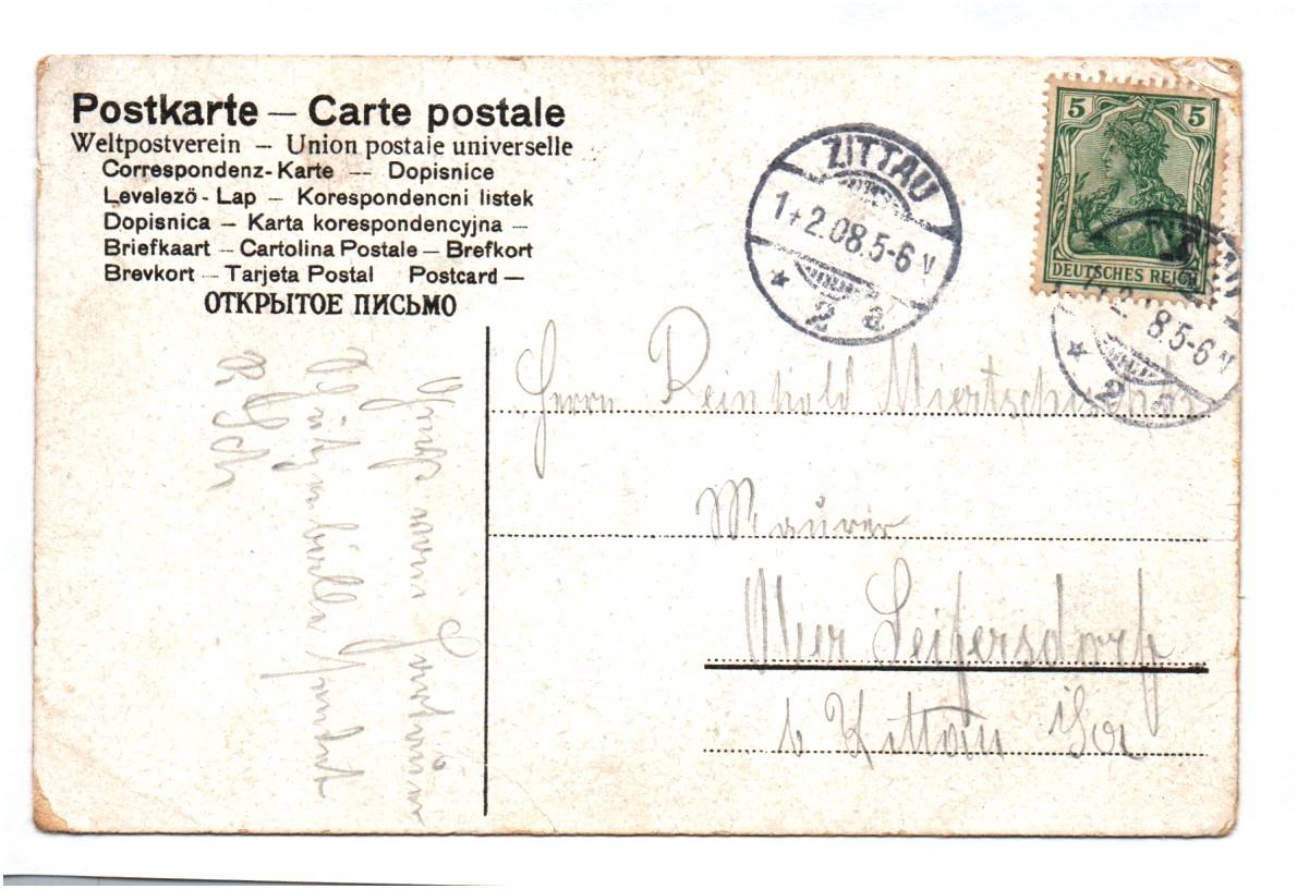 Litho Ak Zukunftsbilder 1908 Zittau aus dem Frauenstaat